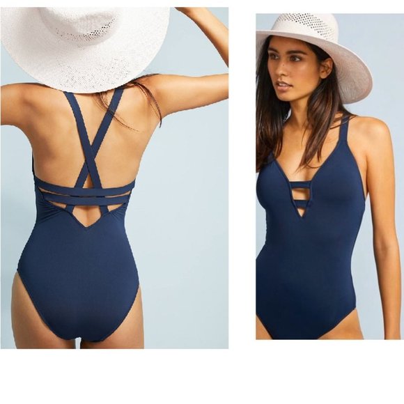 Anthropologie Other - Anthropologie Seafolly Deep-V One-Piece Swimsuit